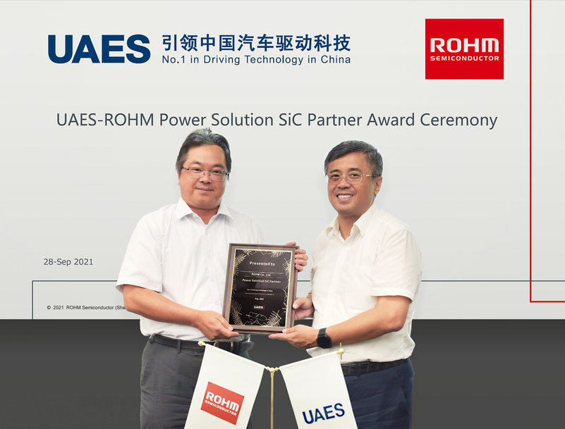 Kooperation mit UAES: ROHM als bevorzugter Lieferant von SiC-Lösungen anerkannt